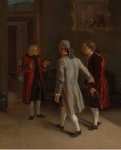 Huber Jean Voltaire Welcoming his Guests  - Hermitage